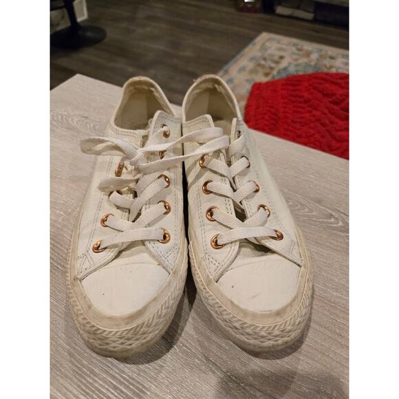 Converse Chuck Taylor All Star Craft Leather Ox Gold Women's Sneakers Size 7 - Picture 2 of 10